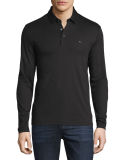 Long-Sleeve Pique Polo Shirt