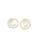 18K Glamazon Stardust Open Hoop Earrings with Diamonds