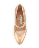 Campy 90mm Mary Jane Pump, Nude