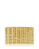 Duchesse Faceted Box Clutch Bag, Gold
