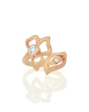 18K Rose Gold Fiorette Diamond Wrap Ring, Size 7