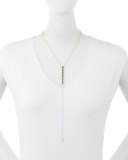 Old World Champagne Diamond Lariat Necklace