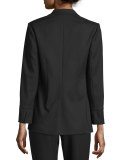 Alex Stretch Crepe Blazer, Black