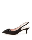 marina too embellished grosgrain pump, black