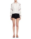Danton Suede Tie-Front Shorts, Black