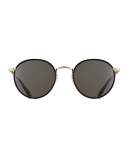 Wilson Round Filigree Sunglasses, Black