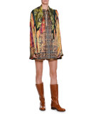 Goa Foulard Fringe Scarf, Green