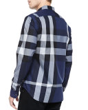 Fred Exploded Check Button-Down Shirt, Ink 