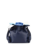 Flamenco Small Petal Bag, Navy Multi