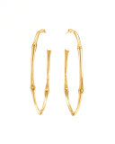 Bamboo 18k Gold Large Hoop Earrings