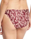 Bia Bali Printed Swim Bottom, Red