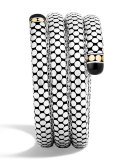 Dot Triple-Coil Onyx Bracelet