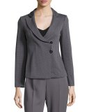 Chevron Jacquard Jacket, Gray