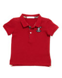 Palmer Infant Boys' Check-Trim Polo, Red, 6-18 Months 