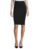 Milano Jersey Pencil Skirt, Black