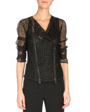 Flare-Leg Mid-Rise Pants, Black