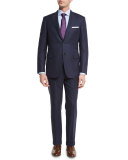 Tonal-Stripe Super 160s Wool Two-Piece Suit, Navy