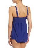 Cabana Solids Faux-Kini One-Piece Swimsuit, Available in D Cup