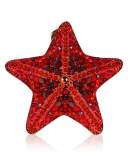 Fromia Starfish Crystal Clutch Bag, Red
