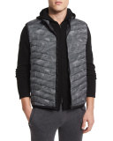 Corick Printed Lightweight Puffer Vest, Black Multi