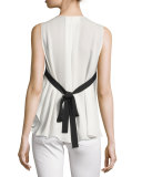 Minou Bicolor Vest & Shirt Combo Top