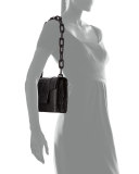 Crocodile Small Chain-Strap Shoulder Bag, Black Matte