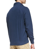 1/2-Zip Jersey Pullover Sweater, Navy 