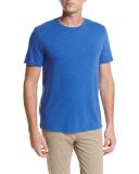 Slub Cotton Crewneck T-Shirt, Bright Blue