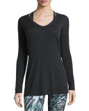 Shavasana Reversible Sweater, Heather Jet