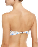 Elba Chevron-Print Bandeau Swim Top