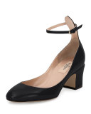 Tango Patent Ankle-Wrap Pump, Black