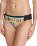 Nepal Shirred-Side Hipster Swim Bottom