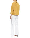 Tavi Snap-Front Sateen Jacket, Chamomile 