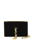 Monogram Medium Tassel Crossbody Bag, Black