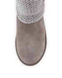 Darrah Knit & Suede Boot, Gray, Youth