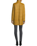 Quilted Nylon Knee-Length Coat