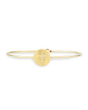 Diamond Cross Bangle, Gold