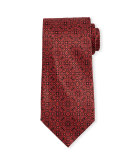 Neat Patterned Silk Tie