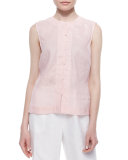 Linen Button-Front Shell