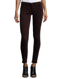 Velvet Skinny Jeans, Wine