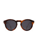 Leonard Round Two-Tone Sunglasses, Tortoise/Cream