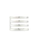 Four-Row Rhodium-Plated Ring