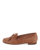 Nicole Woven Leather Loafer, Natural