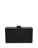 Jean Twist Acrylic Clutch Bag, Obsidian