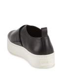 Wallace Leather Platform Skate Sneaker, Black