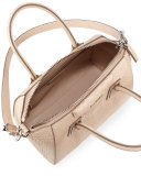 Antigona Shiny Python Small Satchel Bag, Nude