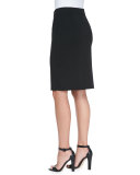 Ponte Jersey Pencil Skirt, Black, Plus Size