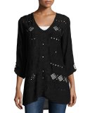 Damask Embroidered Blouse/Tunic 