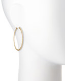 18K Gold Diamond Hoop Earrings