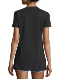 Don't Knock New York Jersey Tee. Black